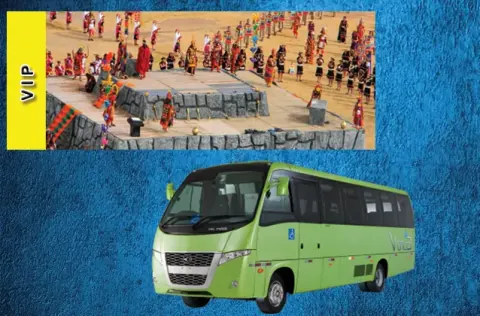 Biglietto per Inti Raymi 2027. Settore giallo + bus turistico.