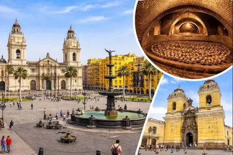 City Tour de Lima: Centro Histórico, Huaca Pucllana y Catacumbas con Pisco Sour